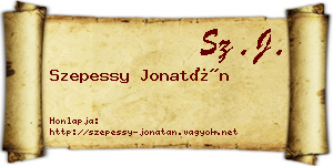 Szepessy Jonatán névjegykártya
